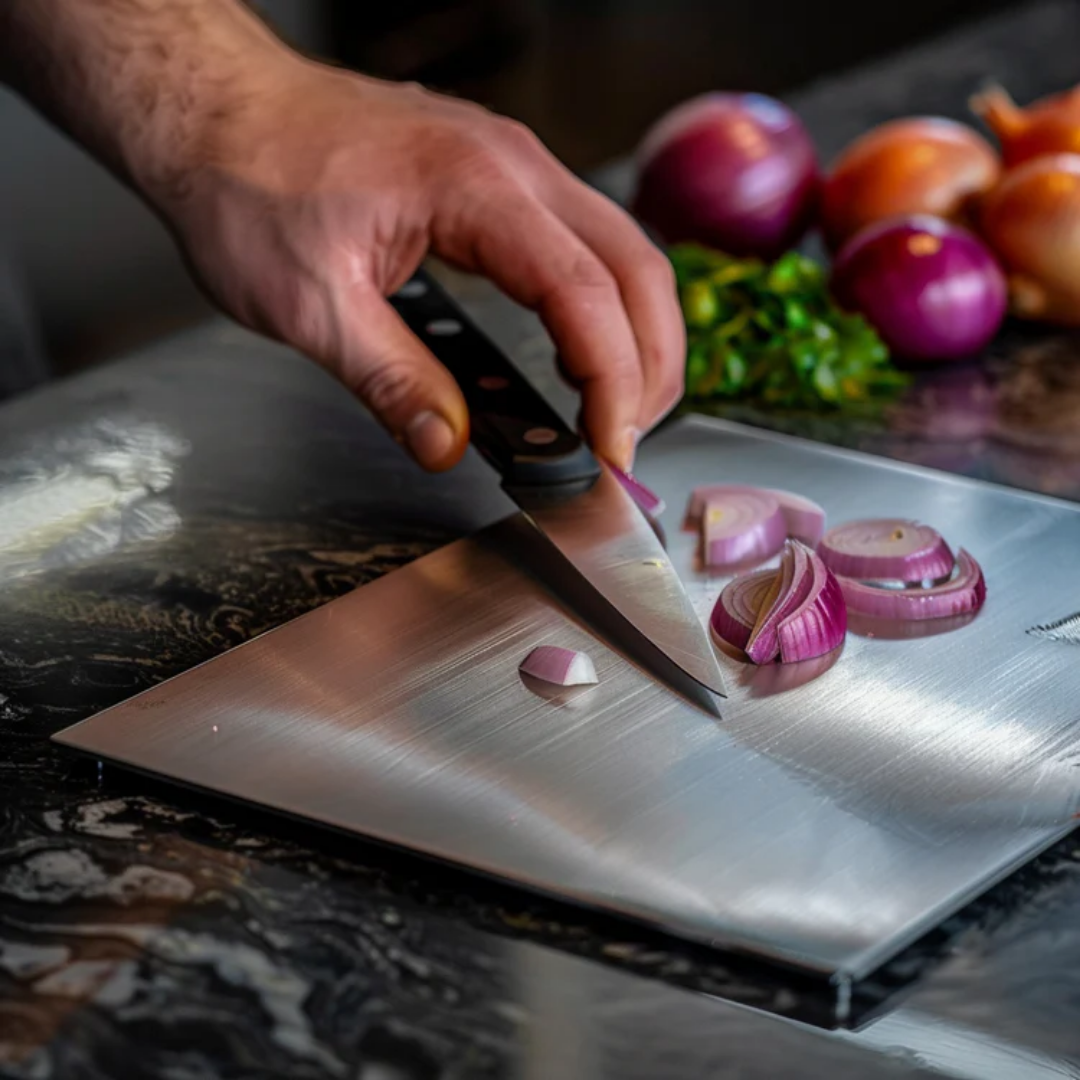 Premium Stainless Steel Cutting Board - Stain and Scratch Resistant