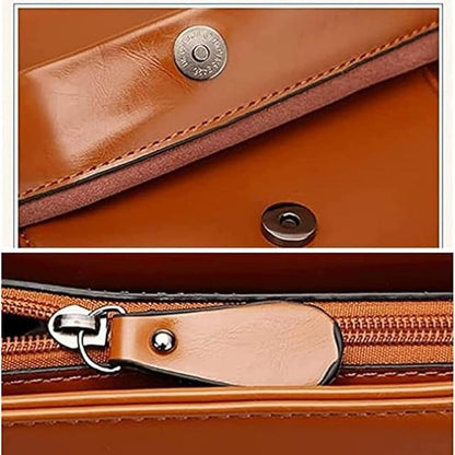 Carmine | Elegant PU Leather Laptop Backpack – Padded & Practical