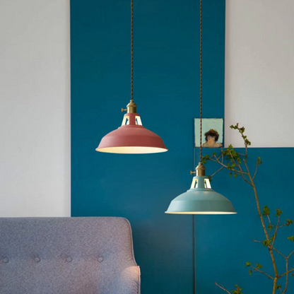 PastelAura – Vintage Pastel Metal Pendant Light for a Soft & Stylish Ambience