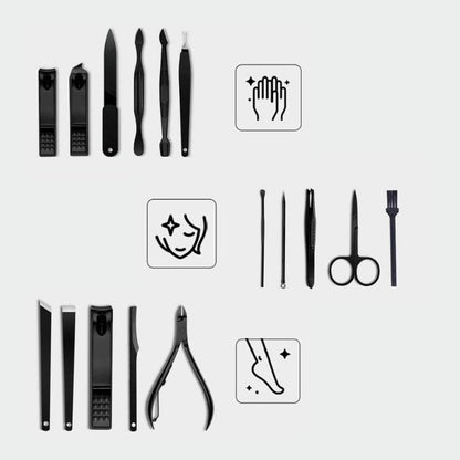 14-Piece Premium Nail Care Set – Complete Manicure & Pedicure Kit with Storage Case