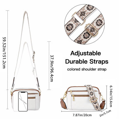 Evelien – Women’s Shoulder Bag with Adjustable Strap and Multi-Zip Compartments