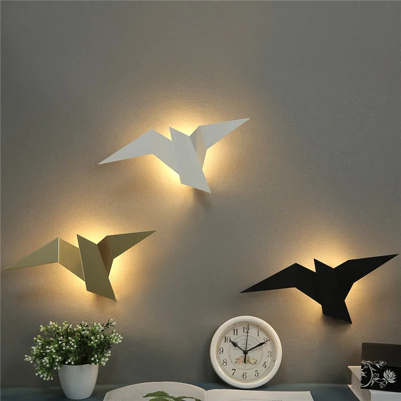 Nordic LED Bird Wall Lamp | Modern Wall Lighting for Bedroom, Staircase & Home Decor