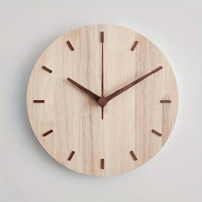 Stylish Walnut Wood Wall Clock – Minimalist Modern Design