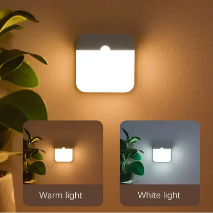 Tech LED Motion Sensor Night Light – USB-C Rechargeable, Wall-Mount, 3 Light Modes