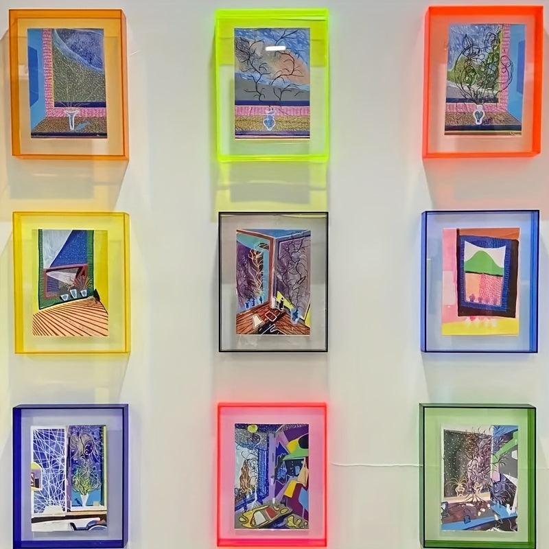 VividFrame – Colourful Transparent Photo Frame for Wall & Table Display | Modern Art-Inspired Design