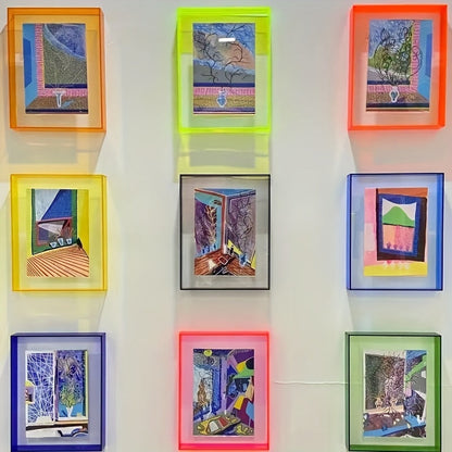 VividFrame – Colourful Transparent Photo Frame for Wall & Table Display | Modern Art-Inspired Design