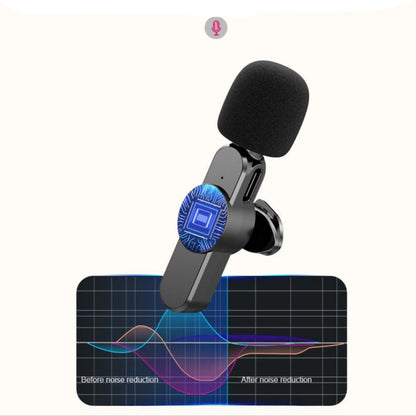 Wireless Mini Microphone for Smartphone – Lavalier Mic with Noise Reduction & 10h Battery