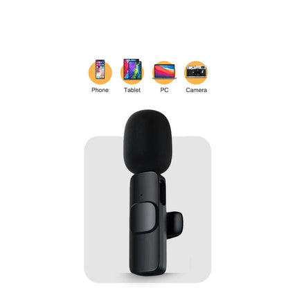 Wireless Mini Microphone for Smartphone – Lavalier Mic with Noise Reduction & 10h Battery
