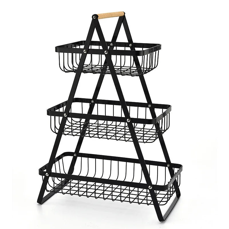 3-Tier Fruit Basket Stand – Space-Saving Kitchen Storage