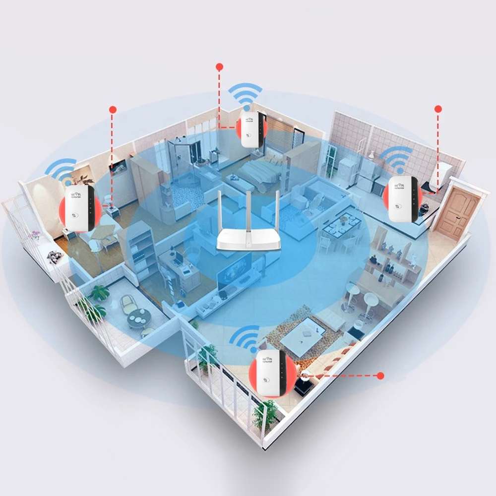WiFiBooster Wireless WiFi Signal Extender – Fast & Stable Internet for Every Room