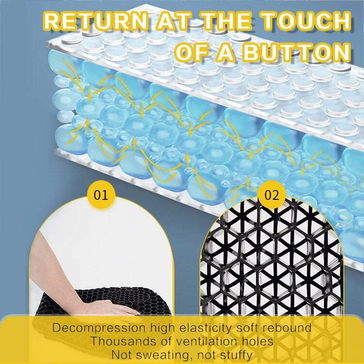 HoneyRide – 3D Honeycomb Shock-Relief Motorcycle Seat Cushion