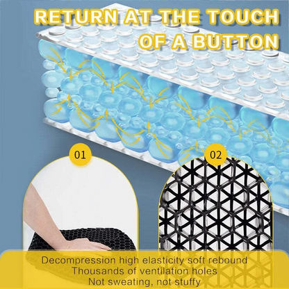 HoneyRide – 3D Honeycomb Shock-Relief Motorcycle Seat Cushion