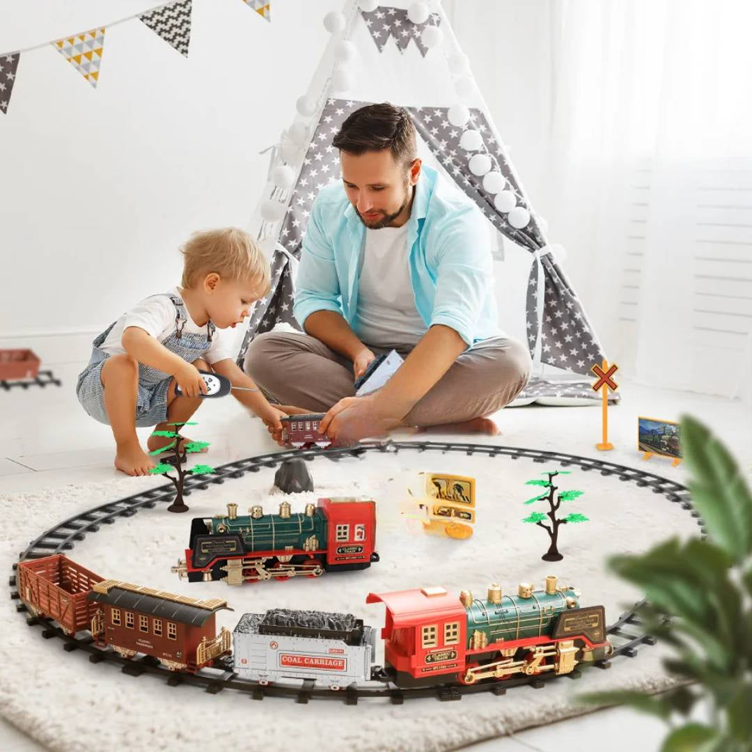 ChugBot – Remote Control Steam Train Set for Kids | Educational Electric Railway Toy with Realistic Steam Effect