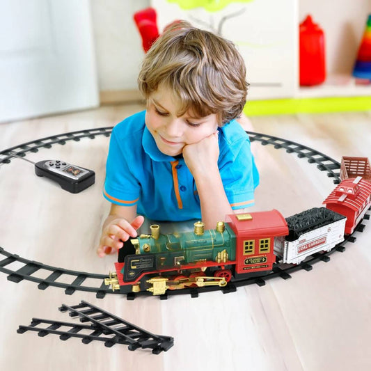 ChugBot – Remote Control Steam Train Set for Kids | Educational Electric Railway Toy with Realistic Steam Effect