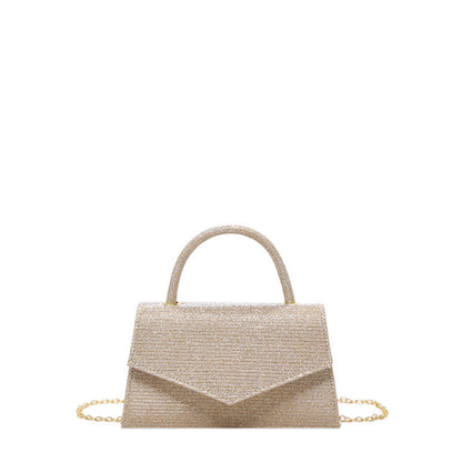 AMALIA | Women’s Handbag – Small Square Luxury Bag with Diamond Pattern & Gold Chain Strap