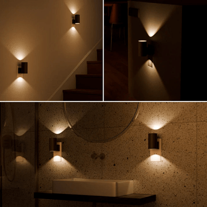 Alova LED Plug-In Wall Light – Dimmable Sensor Lamp for Hallways, Stairs & Bedrooms