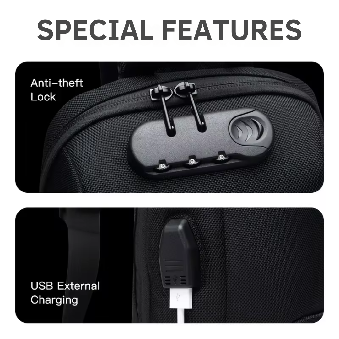 Anti-Theft Crossbody Bag with USB Charging – Secure, Stylish, and Functional