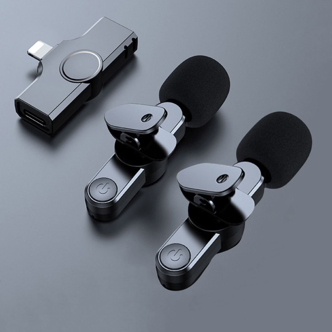 Wireless Mini Microphone for Smartphone – Lavalier Mic with Noise Reduction & 10h Battery