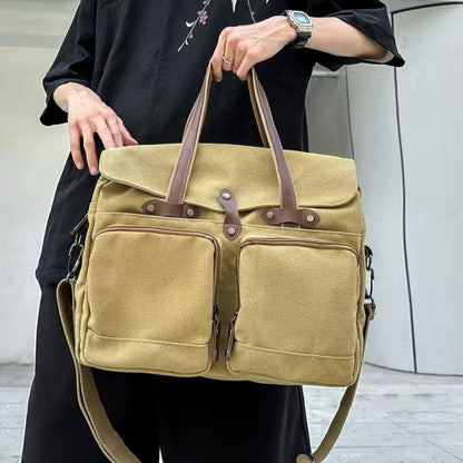 Max | Vintage Canvas Large Crossbody Messenger Travel Bag