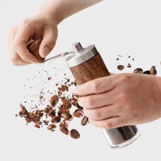 Brewora | Handcrafted Wooden Coffee Grinder – Adjustable Manual Mill for Freshly Ground Coffee