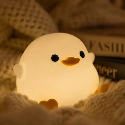 Doudou Duck Night Light – USB Rechargeable Soft Silicone Nursery Lamp for Kids