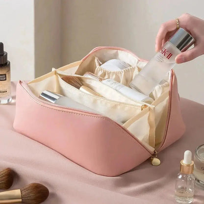 Luxury Makeup and Toiletry Bag – Travel Cosmetic Organiser with Multiple Compartments