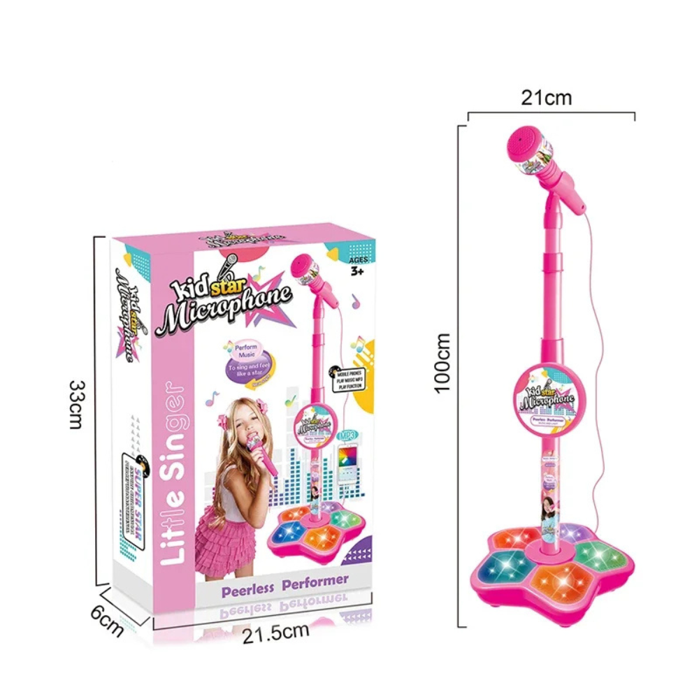 Kids Karaoke Microphone with Adjustable Stand – Interactive Singing & Music Toy