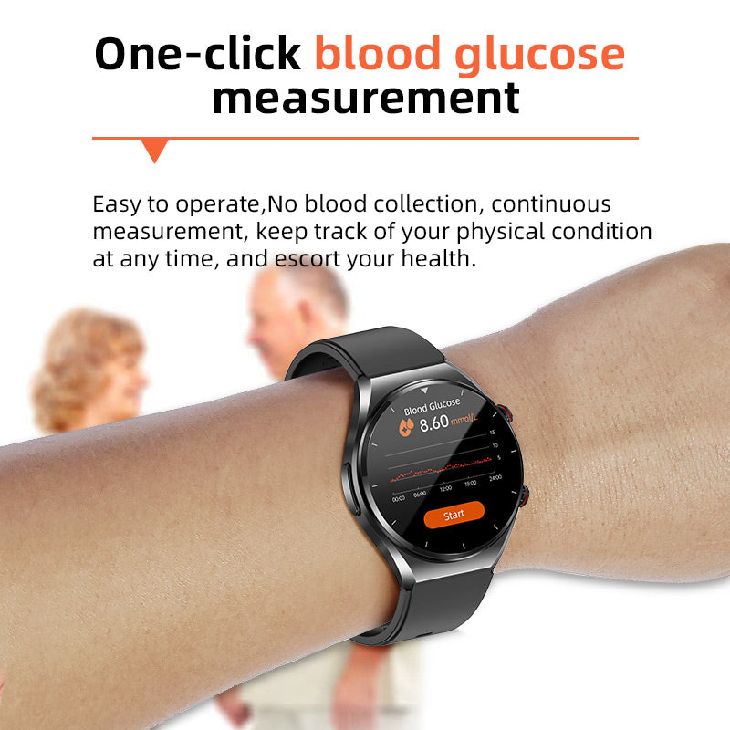 One-Click Blood Sugar|Blood Glucose Blood Pressure ECG|ECG HRV Heart Rate Monitor Health Smart Watch