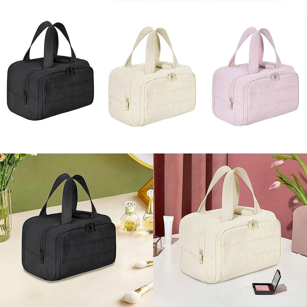 4-in-1 Puffy Toiletry Bag for Women – Large Travel Makeup & Skincare Organiser