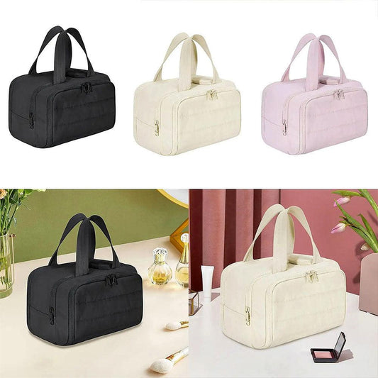 4-in-1 Puffy Toiletry Bag for Women – Large Travel Makeup & Skincare Organiser