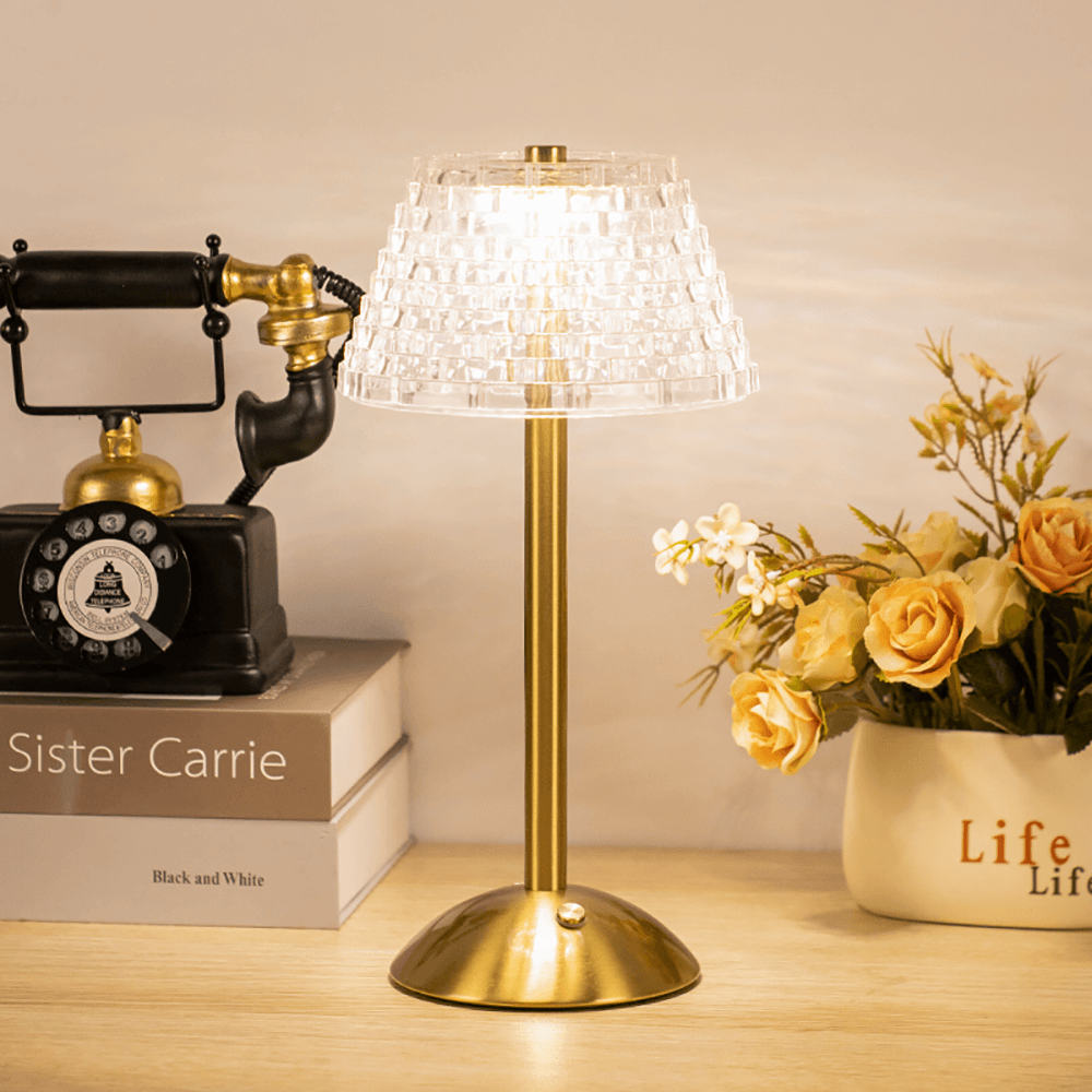 LumiFleur Wireless LED Table Lamp – Elegant Rechargeable Light with Warm Glow