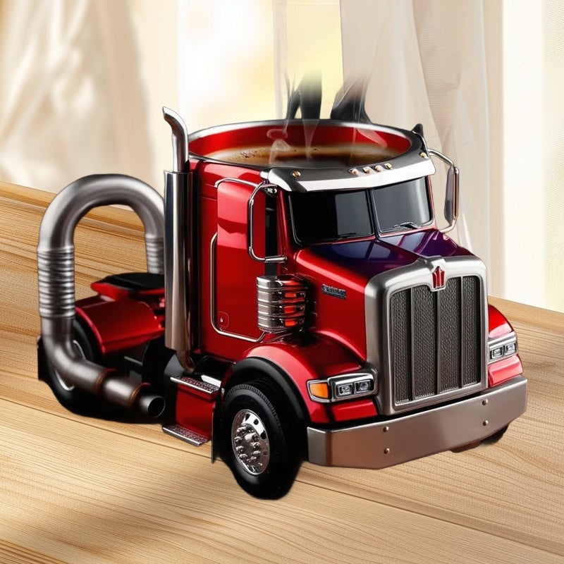 Luxury Ceramic Truck Coffee Mug – Handcrafted Driver Gift | 12–16oz in 6 Colours