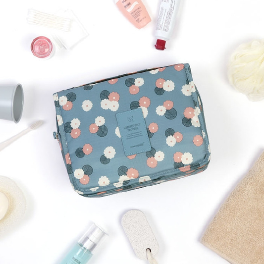 TravelEase –  Water-Resistant Travel Toiletry Bag with Hanging Hook