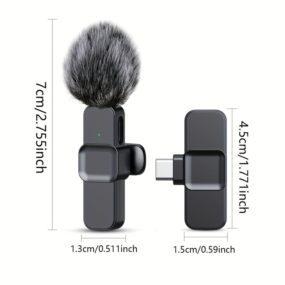 Wireless Lavalier Microphone for Smartphone & Laptop – Clip-On Mic for Vlogging, Streaming & Interviews