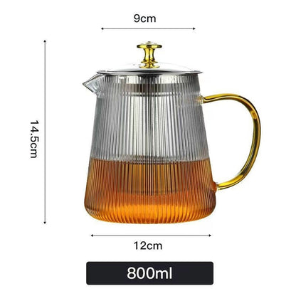 Transpara Heat-Resistant Glass Teapot – Modern Design | Available in 500ml, 800ml, 1000ml