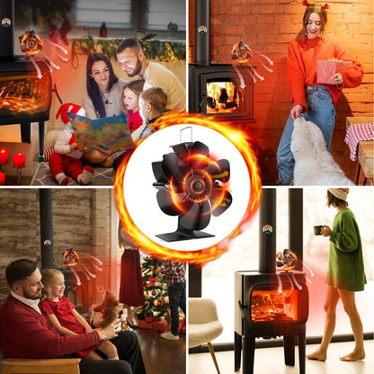 ThermoBreeze | Heat Powered Stove Fan – Silent Operation, No Electricity, Efficient Heat Distribution