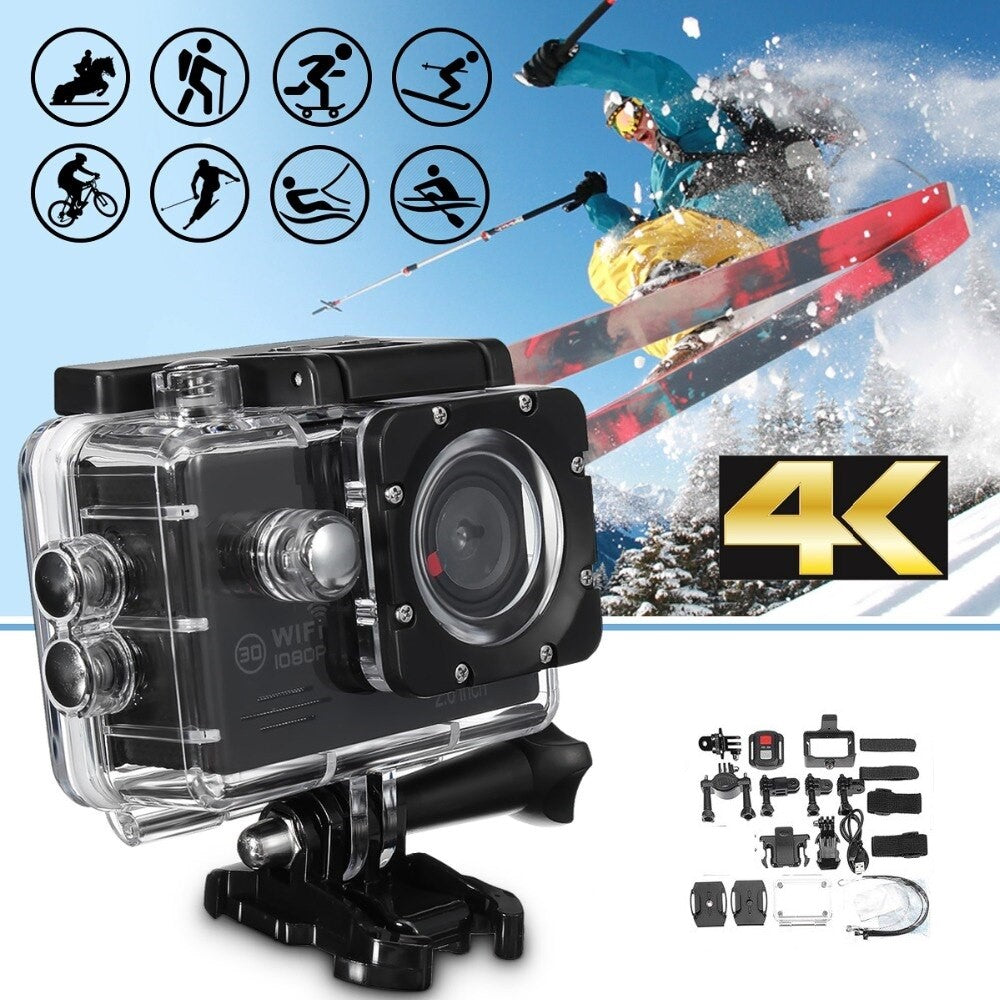 4K Ultra HD Action Camera | Waterproof, WiFi-Enabled, 12MP