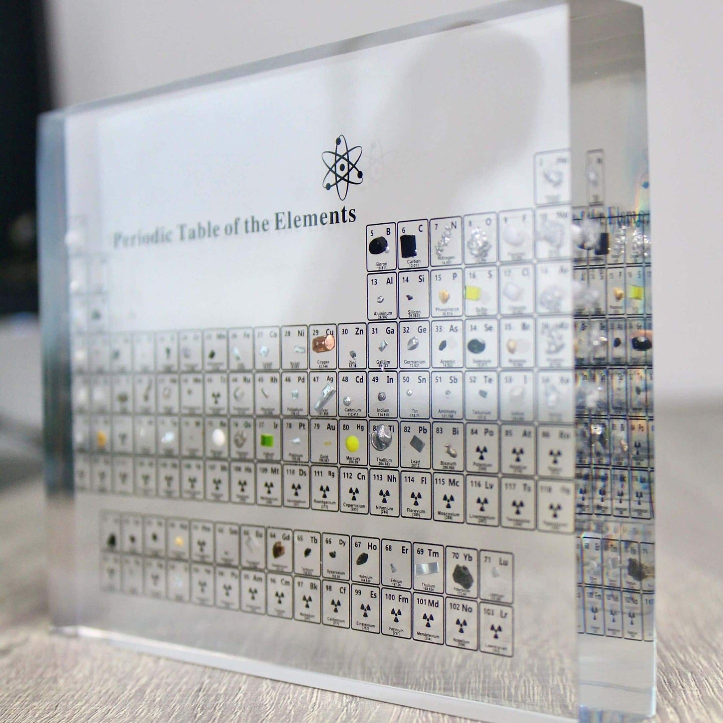 AtomVault | Educational Periodic Table Display with Real Elements – Premium Glass Science Decor