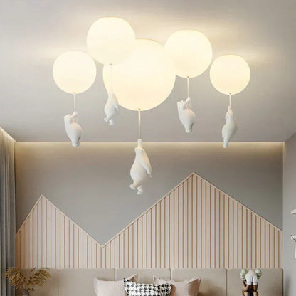 CloudBear Kids Ceiling Light – Bear & Balloon LED Pendant Lamp for Nursery and Bedroom Decor