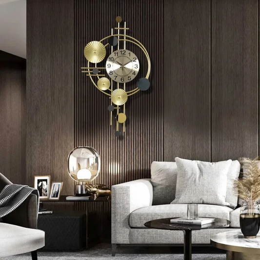 Vornix | Large Modern Wall Clock – Elegant Metal Design for Living Room or Office