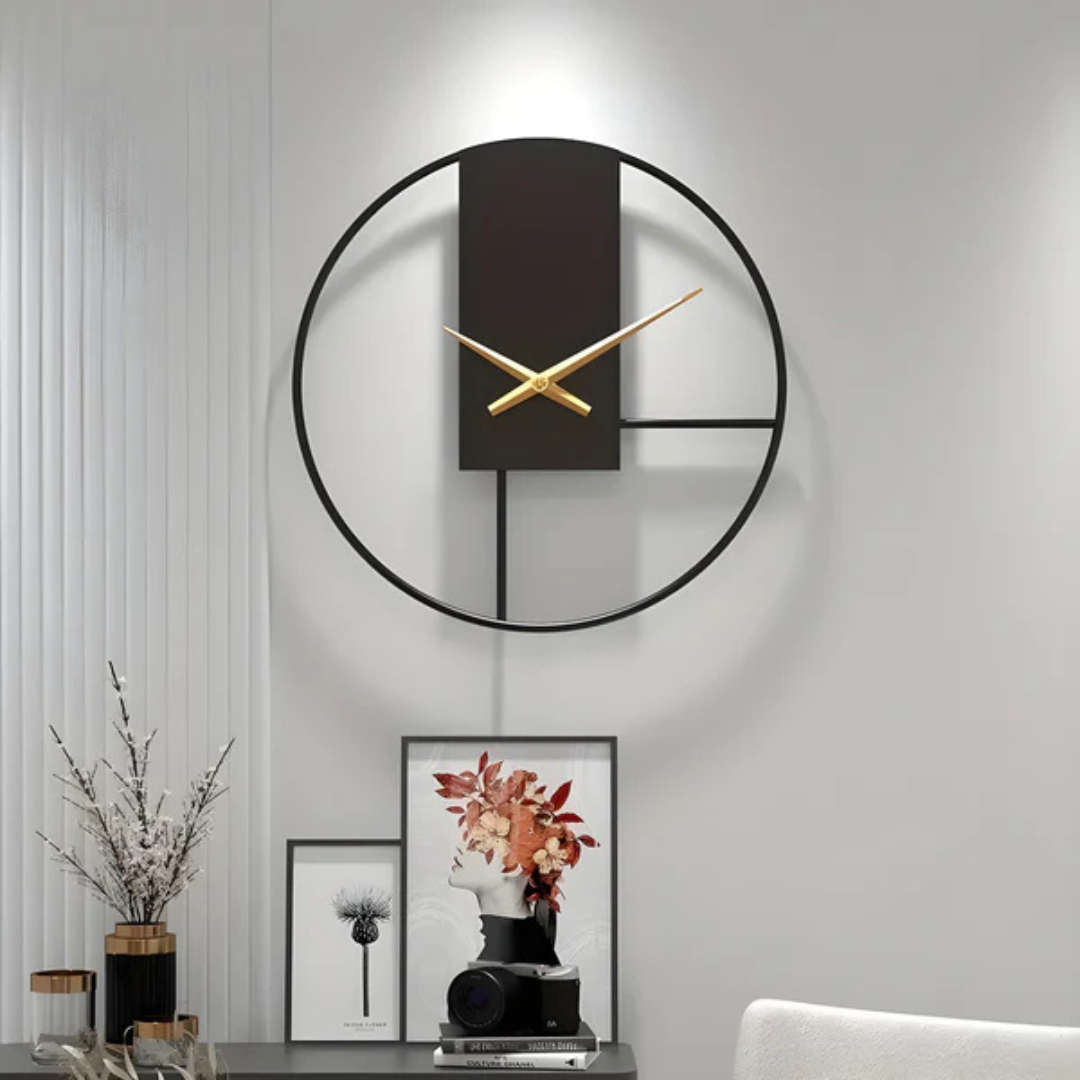 Aurum | Minimalist Silent Wall Clock – Stylish Large Decorative Timepiece