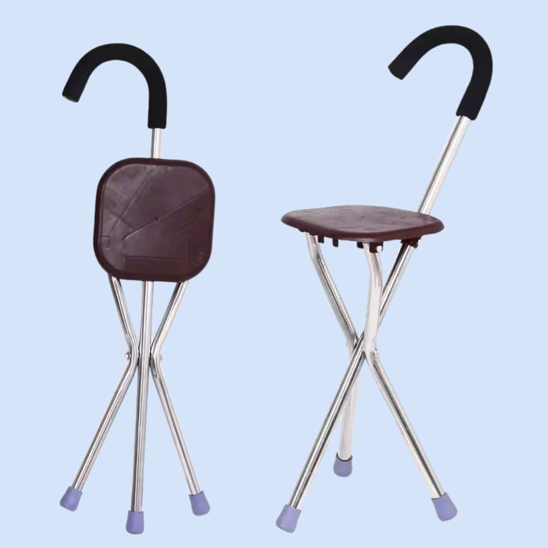 CrutchSeat Folding Stool for Crutch Users – Ergonomic, Lightweight & Portable Seating Support
