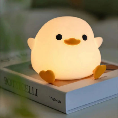 Doudou Duck Night Light – USB Rechargeable Soft Silicone Nursery Lamp for Kids