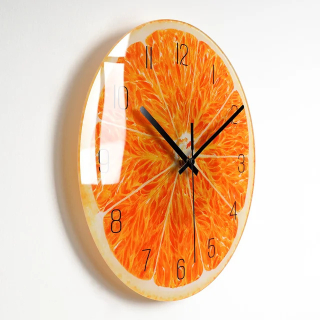 Modern Large Glass Wall Clock – Elegant Minimalist Design for Kitchen & Living Room