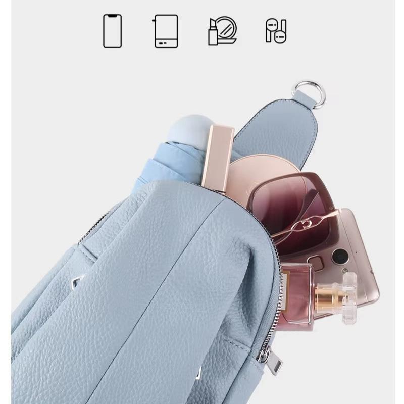 Lily Geometric Strap Leather Crossbody Sling Bag – Stylish Compact Shoulder Bag for Women