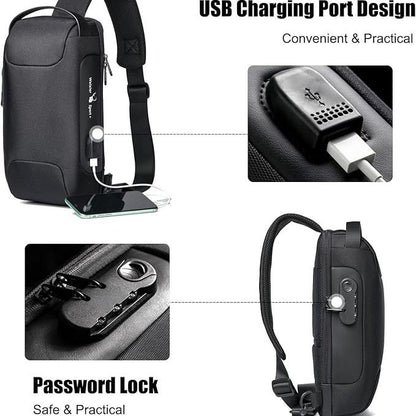 Leo Large Anti-Theft Travel Crossbody Bag – Water-Resistant Secure Shoulder Bag for Men & Women