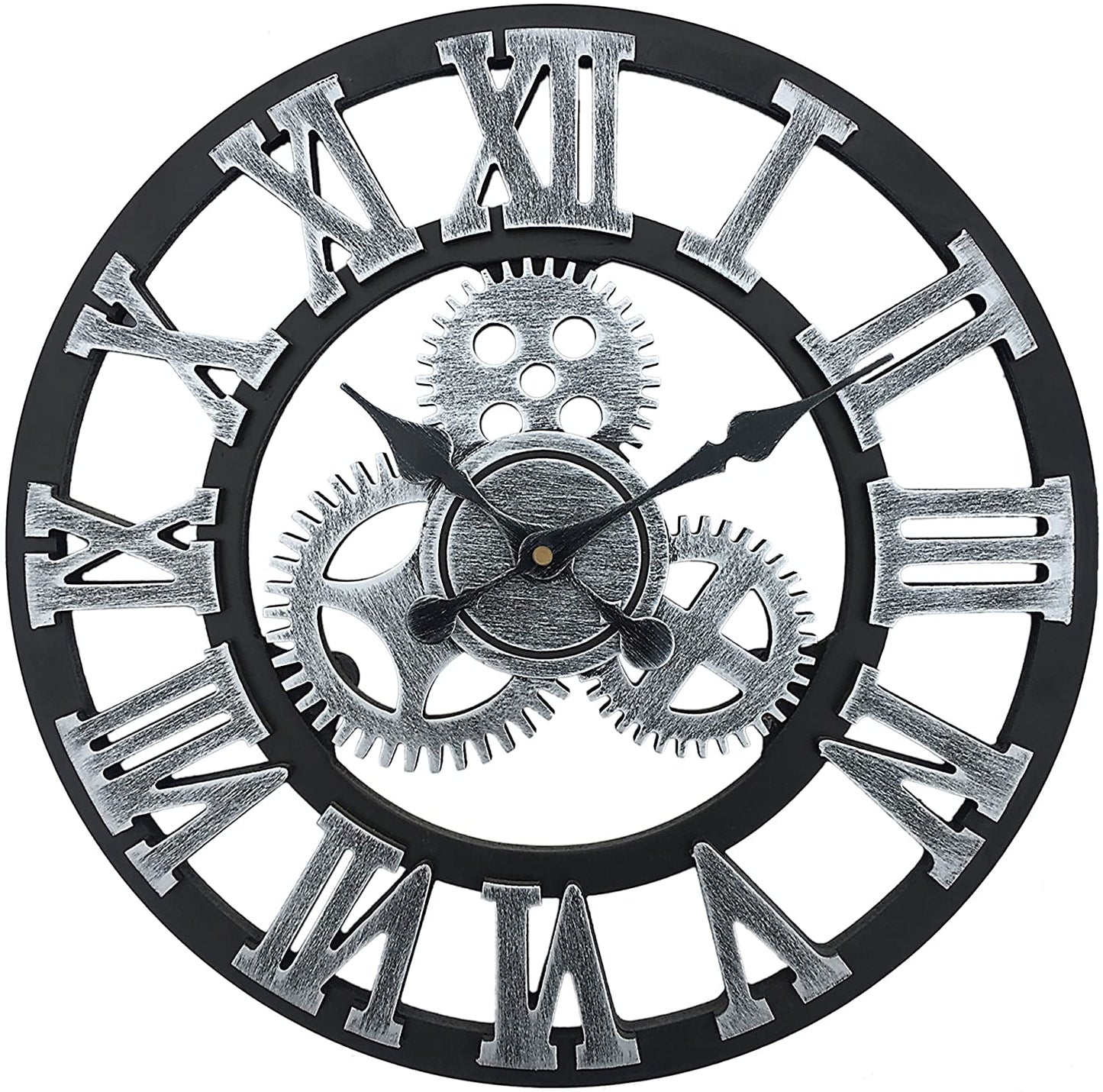 FerroTime Wall Clock – 45cm Retro Industrial Style with Silent Quartz Movement