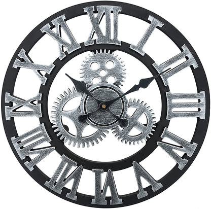 FerroTime Wall Clock – 45cm Retro Industrial Style with Silent Quartz Movement
