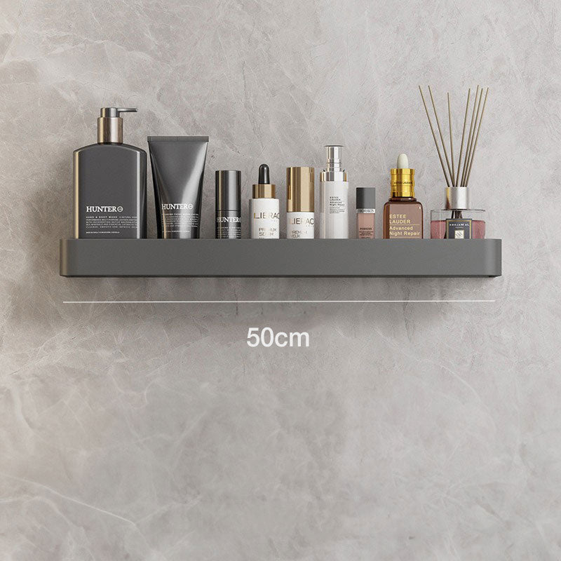 Modern Grey Bathroom Shelf – Stylish Wall-Mounted Storage with Optional Towel Rail
