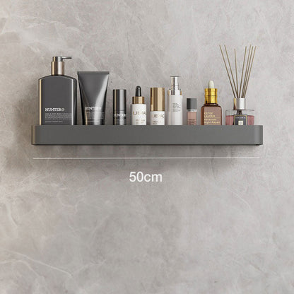 Modern Grey Bathroom Shelf – Stylish Wall-Mounted Storage with Optional Towel Rail